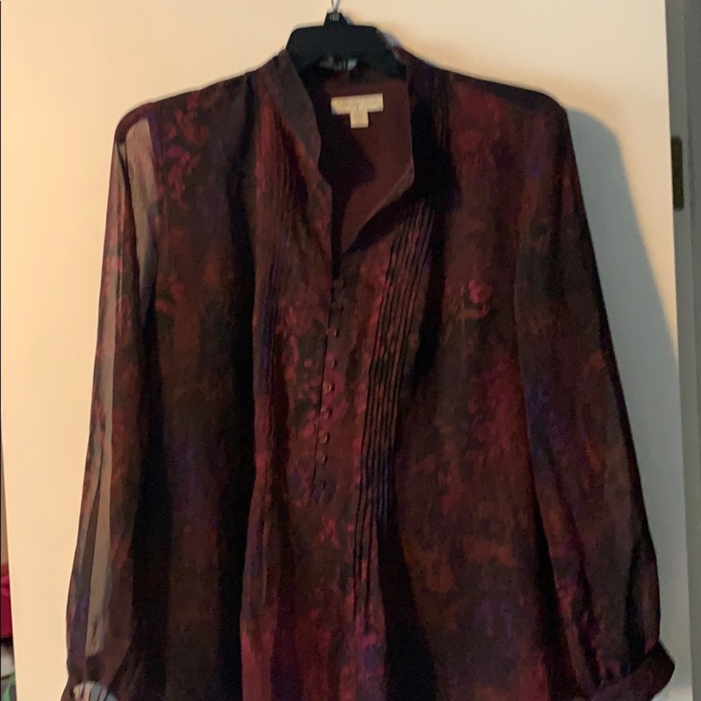 Coldwater Creek Blouse Multi-Colored Plus-Size 2X